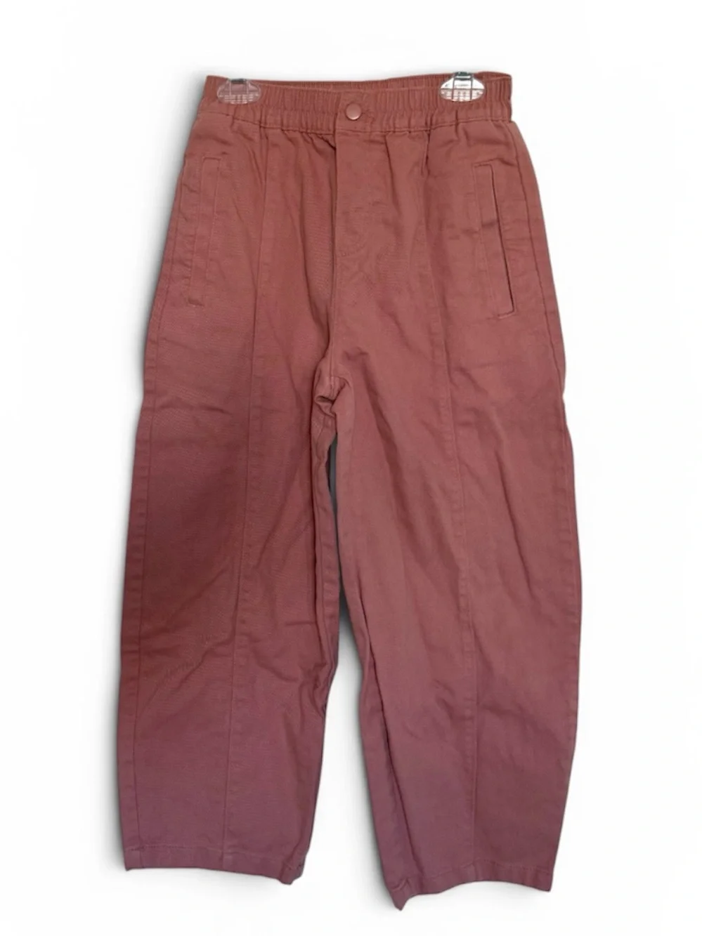 Hanna Andersson Kids Relaxed Pull-On Twill Barrel Pants in Rose Dawn
